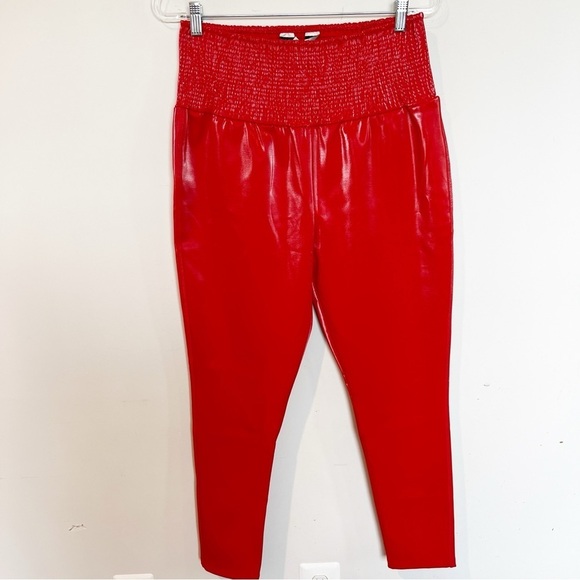 NEW Lita by Ciara size 16 Revolve Liquid Leggings in Fiesta Red Faux Leather - Picture 3 of 12